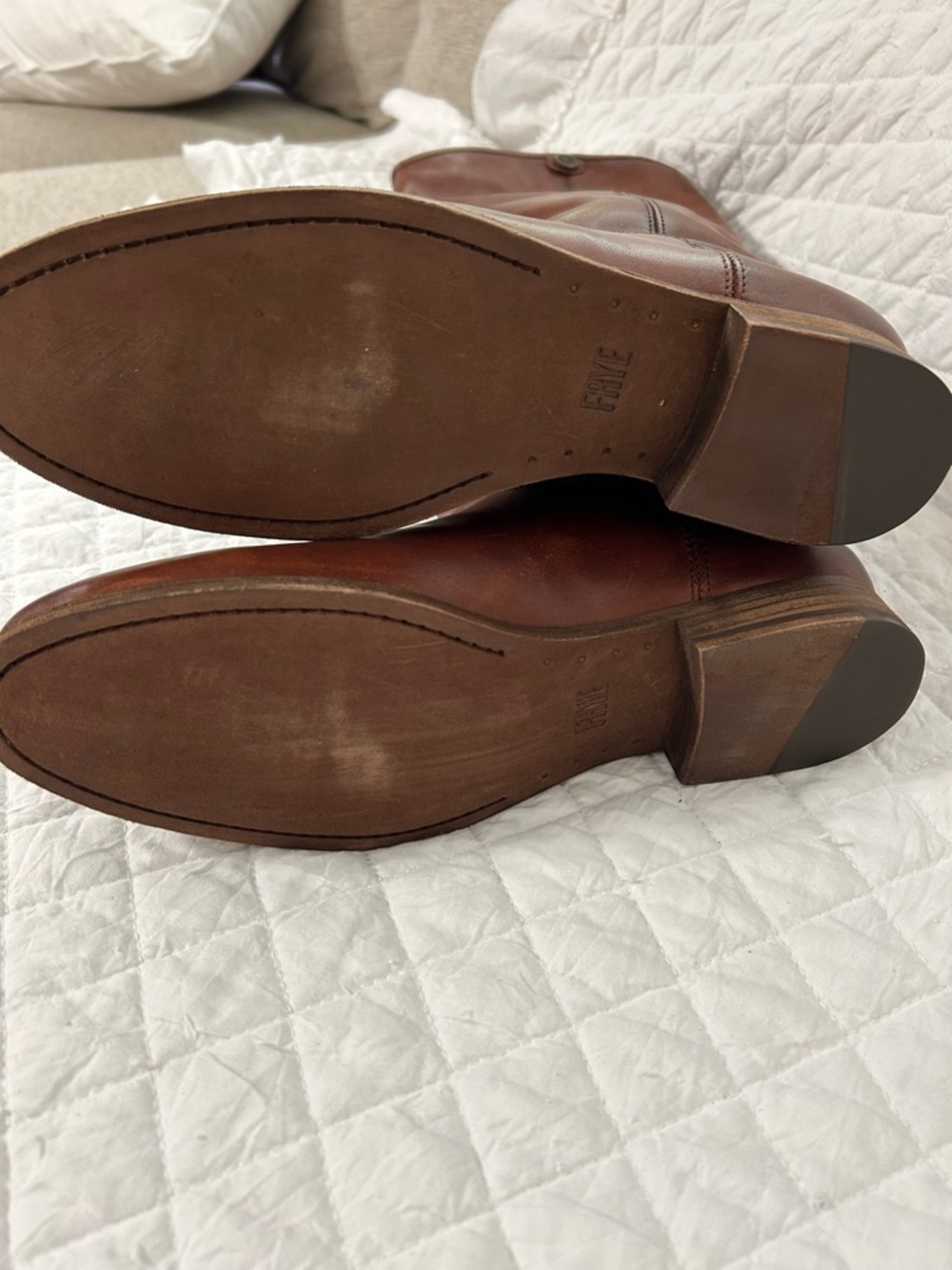Frye Cognac Leather Tall Boots - Picture 7 of 9